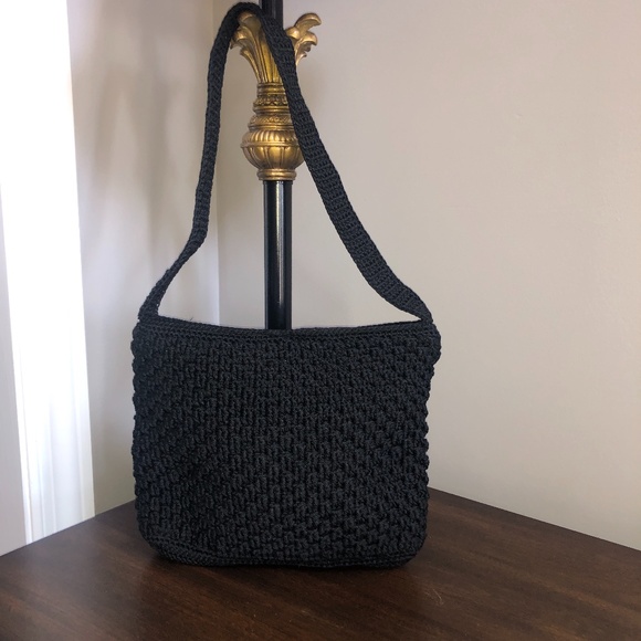 The Sak Handbags - EUC The Sak Black Crochet Full Zip Purse
